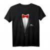 Tuxedo mit Fliege T-Shirt für Hochzeit, Party & besondere Anlässe – Lustiges Festkleid für Männer, Frauen & Kinder
