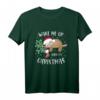 Weck mich auf wenn Weihnachten ist - Süßes Faultier Kurzarm T-Shirt für die ganze Familie, perfektes Weihnachtsgeschenk und Partnerlook-Design