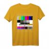 80er 90er Jahre Party T-Shirt mit Analogen Fernseher Testbild - Lustiges Retro Geschenk für Vintage Liebhaber und Nostalgie-Fans