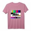 80er 90er Jahre Party T-Shirt mit Analogen Fernseher Testbild - Lustiges Retro Geschenk für Vintage Liebhaber und Nostalgie-Fans