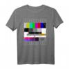 80er 90er Jahre Party T-Shirt mit Analogen Fernseher Testbild - Lustiges Retro Geschenk für Vintage Liebhaber und Nostalgie-Fans