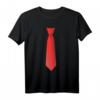 Krawatte Schlips Aufdruck gestreift Anzug Karneval JGA T-Shirt - Unisex Faschingskostüm für Männer, Frauen & Kinder