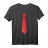 Krawatte Schlips Aufdruck gestreift Anzug Karneval JGA T-Shirt - Unisex Faschingskostüm für Männer, Frauen & Kinder