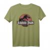 Jurassic Park Original Fossil Distressed Faded Logo T-Shirt - Offiziell lizenziertes Fan-Shirt für Dinosaurier- und Filmfans
