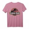 Jurassic Park Original Fossil Distressed Faded Logo T-Shirt - Offiziell lizenziertes Fan-Shirt für Dinosaurier- und Filmfans