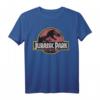 Jurassic Park Original Fossil Distressed Faded Logo T-Shirt - Offiziell lizenziertes Fan-Shirt für Dinosaurier- und Filmfans