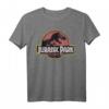 Jurassic Park Original Fossil Distressed Faded Logo T-Shirt - Offiziell lizenziertes Fan-Shirt für Dinosaurier- und Filmfans