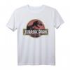 Jurassic Park Original Fossil Distressed Faded Logo T-Shirt - Offiziell lizenziertes Fan-Shirt für Dinosaurier- und Filmfans