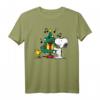 HapPanda Snoopy & Woodstock Weihnachtsbaum Herren Halbarm T-Shirt - Lizenziertes Cartoon-Design für Feiertage & Geburtstage