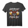Lustiges Trachtenshirt Herren mit Spruch für Oktoberfest & Volksfeste - Bayrisches T-Shirt mit Fake Lederhose für Wiesn & Zeltfeste