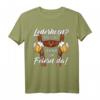 Lustiges Trachtenshirt Herren mit Spruch für Oktoberfest & Volksfeste - Bayrisches T-Shirt mit Fake Lederhose für Wiesn & Zeltfeste