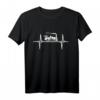 Dampflokomotive Dampflok Herzschlag Lok Zugführer Puls T-Shirt - Perfekt für Eisenbahn-Fans & Lokführer, Geschenkidee für Eisenbahnliebhaber