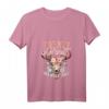 Lustiges Trachtenshirt Damen mit Hirsch & Blumen – Ersatz Dirndl für Oktoberfest, Volksfest & Kirtag in Bayern, Tirol, Österreich & Schweiz