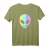 Lächelnder Außerirdischer Kopf Alien Head T-Shirt für Damen und Herren – Perfektes Kostüm für Fasching, Halloween, Karneval & Festival Rave