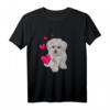 Lustiges Hundemotiv T-Shirt mit Malteser Hund und Herz – Perfekt für Hundeliebhaber, Hundemama & Hundepapa