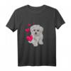 Lustiges Hundemotiv T-Shirt mit Malteser Hund und Herz – Perfekt für Hundeliebhaber, Hundemama & Hundepapa