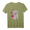 Lustiges Hundemotiv T-Shirt mit Malteser Hund und Herz – Perfekt für Hundeliebhaber, Hundemama & Hundepapa