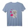Lustiges Hundemotiv T-Shirt mit Malteser Hund und Herz – Perfekt für Hundeliebhaber, Hundemama & Hundepapa