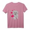 Lustiges Hundemotiv T-Shirt mit Malteser Hund und Herz – Perfekt für Hundeliebhaber, Hundemama & Hundepapa