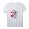 Lustiges Hundemotiv T-Shirt mit Malteser Hund und Herz – Perfekt für Hundeliebhaber, Hundemama & Hundepapa