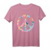 Hippie Kostüm mit Peace Zeichen - Retro 60er/70er Flower Power T-Shirt Geschenk für Partys, Halloween & Retro Feiern