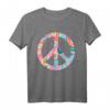 Hippie Kostüm mit Peace Zeichen - Retro 60er/70er Flower Power T-Shirt Geschenk für Partys, Halloween & Retro Feiern