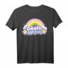 HapPanda Einhorn Rock Konzert T-Shirt für Frauen und Herren – Lustiges Death Metal Regenbogen-Shirt als Geschenk für Metal- und Party-Fans