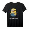 HapPanda Minions T-Shirt - Mr. Good Vibes Portrait, Lizenzierte Feierkleidung für Fans & Geburtstagsfeier