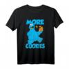HapPanda Cookie Monster More Cookies T-Shirt - Offiziell lizenziertes Sesame Street Fanshirt für Kinder, Damen & Unisex
