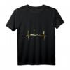 Damen Berlin Skyline Herzschlag Fan Souvenir T-Shirt – Liebe Berlin, Berliner Wahrzeichen & Stadtliebe mit V-Ausschnitt
