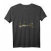 Damen Berlin Skyline Herzschlag Fan Souvenir T-Shirt – Liebe Berlin, Berliner Wahrzeichen & Stadtliebe mit V-Ausschnitt
