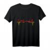 Berlin Skyline Herzschlag T-Shirt mit Deutschland Flagge – Perfektes Souvenir und Fanartikel für Berlin-Liebhaber und Besucher