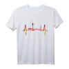 Berlin Skyline Herzschlag T-Shirt mit Deutschland Flagge – Perfektes Souvenir und Fanartikel für Berlin-Liebhaber und Besucher