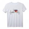 Berlin Skyline Herzschlag T-Shirt mit Flagge - Fanartikel für Berlin-Liebhaber, Touristen & Marathon-Teilnehmer