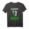 Blutgruppe Pfeffi - Lustiges Trink- und Partyshirt für Pfeffi-Liebhaber, Freunde & Saufcrew