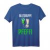 Blutgruppe Pfeffi - Lustiges Trink- und Partyshirt für Pfeffi-Liebhaber, Freunde & Saufcrew