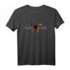Airdale Terrier Herzschlag T-Shirt – Perfektes Geschenk für Hunde Fans und Liebhaber zu Weihnachten & Geburtstag