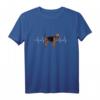 Airdale Terrier Herzschlag T-Shirt – Perfektes Geschenk für Hunde Fans und Liebhaber zu Weihnachten & Geburtstag