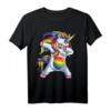 Dabbing Einhorn LGBT Pride Regenbogen Flagge Sonnenbrille T-Shirt – Trendiges Support Shirt für Pride-Paraden, Menschenrechte & LGBTQ Gemeinschaft