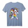 Dabbing Einhorn LGBT Pride Regenbogen Flagge Sonnenbrille T-Shirt – Trendiges Support Shirt für Pride-Paraden, Menschenrechte & LGBTQ Gemeinschaft