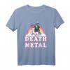Death Metal Grim Reaper reitet Einhorn Halloween T-Shirt – Gruseliges Design für Metal- und Horror-Fans, perfekt für Halloween und Geschenkideen