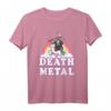 Death Metal Grim Reaper reitet Einhorn Halloween T-Shirt – Gruseliges Design für Metal- und Horror-Fans, perfekt für Halloween und Geschenkideen