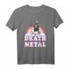 Death Metal Grim Reaper reitet Einhorn Halloween T-Shirt – Gruseliges Design für Metal- und Horror-Fans, perfekt für Halloween und Geschenkideen