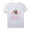 Death Metal Grim Reaper reitet Einhorn Halloween T-Shirt – Gruseliges Design für Metal- und Horror-Fans, perfekt für Halloween und Geschenkideen