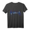 Bochum Skyline Herzschlag T-Shirt – Ich liebe Bochum und Ruhrpott, Fanartikel und Souvenir für echte Bochumer