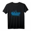 Bochum Skyline T-Shirt mit blauer Flagge & Kunst - Heimatliebe & Ruhrpott Souvenir für Fans, Besucher & Bewohner