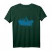 Bochum Skyline T-Shirt mit blauer Flagge & Kunst - Heimatliebe & Ruhrpott Souvenir für Fans, Besucher & Bewohner