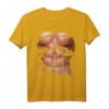Fake Muskeln Sixpack Bodybuilder T-Shirt - Lustiges Party-Shirt für Geburtstags- und Feten-Geschenke