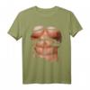 Fake Muskeln Sixpack Bodybuilder T-Shirt - Lustiges Party-Shirt für Geburtstags- und Feten-Geschenke