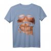 Fake Muskeln Sixpack Bodybuilder T-Shirt - Lustiges Party-Shirt für Geburtstags- und Feten-Geschenke